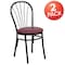 Flash Furniture HERCULES Series Fan Back Metal Chair - Burgundy Vinyl Seat, PK2 2-XU-698B-BGV-GG - alternate 3