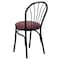 Flash Furniture HERCULES Series Fan Back Metal Chair - Burgundy Vinyl Seat, PK2 2-XU-698B-BGV-GG - alternate 2