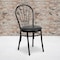Flash Furniture HERCULES Series Fan Back Metal Chair, Black Vinyl Seat, PK2 2-XU-698B-BLKV-GG - alternate 1