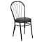 Flash Furniture HERCULES Series Fan Back Metal Chair, Black Vinyl Seat, PK2 2-XU-698B-BLKV-GG - alternate 7