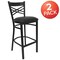 Flash Furniture Black X Stool-Black Seat, PK2 2-XU-6F8BXBK-BAR-BLKV-GG - alternate 4