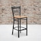 Flash Furniture Black X Stool-Nat Seat, PK2 2-XU-6F8BXBK-BAR-NATW-GG - alternate 1