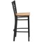 Flash Furniture Black X Stool-Nat Seat, PK2 2-XU-6F8BXBK-BAR-NATW-GG - alternate 7