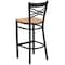 Flash Furniture Black X Stool-Nat Seat, PK2 2-XU-6F8BXBK-BAR-NATW-GG - alternate 4