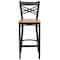 Flash Furniture Black X Stool-Nat Seat, PK2 2-XU-6F8BXBK-BAR-NATW-GG - alternate 8