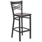 Flash Furniture Black X Stool-Wal Seat, PK2 2-XU-6F8BXBK-BAR-WALW-GG - alternate 3