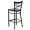Flash Furniture Black X Stool-Wal Seat, PK2 2-XU-6F8BXBK-BAR-WALW-GG - alternate 4