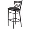 Flash Furniture Clear Coated ''X'' Back Metal Restaurant Barstool, Black Vinyl Seat, PK2 2-XU-6F8B-CLR-BAR-BLKV-GG - alternate 10