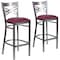 Flash Furniture Clear X Stool-Burg Seat, PK2 2-XU-6F8B-CLR-BAR-BURV-GG - alternate 6