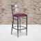 Flash Furniture Clear X Stool-Burg Seat, PK2 2-XU-6F8B-CLR-BAR-BURV-GG - alternate 1