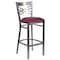 Flash Furniture Clear X Stool-Burg Seat, PK2 2-XU-6F8B-CLR-BAR-BURV-GG - alternate 5