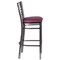 Flash Furniture Clear X Stool-Burg Seat, PK2 2-XU-6F8B-CLR-BAR-BURV-GG - alternate 8