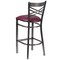 Flash Furniture Clear X Stool-Burg Seat, PK2 2-XU-6F8B-CLR-BAR-BURV-GG - alternate 3