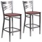 Flash Furniture Clear X Stool-Cherry Seat, PK2 2-XU-6F8B-CLR-BAR-CHYW-GG - alternate 4