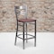 Flash Furniture Clear X Stool-Cherry Seat, PK2 2-XU-6F8B-CLR-BAR-CHYW-GG - alternate 1