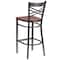 Flash Furniture Clear X Stool-Cherry Seat, PK2 2-XU-6F8B-CLR-BAR-CHYW-GG - alternate 2