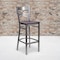 Flash Furniture Clear X Stool-Mah Seat, PK2 2-XU-6F8B-CLR-BAR-MAHW-GG - alternate 1
