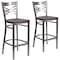 Flash Furniture Clear X Stool-Mah Seat, PK2 2-XU-6F8B-CLR-BAR-MAHW-GG - alternate 6