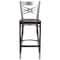 Flash Furniture Clear X Stool-Mah Seat, PK2 2-XU-6F8B-CLR-BAR-MAHW-GG - alternate 7
