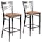Flash Furniture Clear X Stool-Nat Seat, PK2 2-XU-6F8B-CLR-BAR-NATW-GG - alternate 5