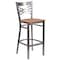 Flash Furniture Clear X Stool-Nat Seat, PK2 2-XU-6F8B-CLR-BAR-NATW-GG - alternate 2
