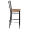 Flash Furniture Clear X Stool-Nat Seat, PK2 2-XU-6F8B-CLR-BAR-NATW-GG - alternate 7