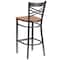 Flash Furniture Clear X Stool-Nat Seat, PK2 2-XU-6F8B-CLR-BAR-NATW-GG - alternate 6