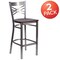 Flash Furniture Clear X Stool-Wal Seat, PK2 2-XU-6F8B-CLR-BAR-WALW-GG - alternate 3