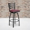 Flash Furniture Black Ladder Stool-Burg Seat, PK2 2-XU-6F8B-LADSWVL-BURV-GG - alternate 1