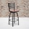 Flash Furniture Black Ladder Stool-Cherry Seat, PK2 2-XU-6F8B-LADSWVL-CHYW-GG - alternate 1