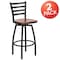 Flash Furniture Black Ladder Stool-Cherry Seat, PK2 2-XU-6F8B-LADSWVL-CHYW-GG - alternate 3