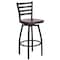 Flash Furniture Black Ladder Stool-Mah Seat, PK2 2-XU-6F8B-LADSWVL-MAHW-GG - alternate 3