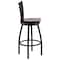Flash Furniture Black Ladder Stool-Mah Seat, PK2 2-XU-6F8B-LADSWVL-MAHW-GG - alternate 7