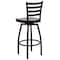 Flash Furniture Black Ladder Stool-Mah Seat, PK2 2-XU-6F8B-LADSWVL-MAHW-GG - alternate 5