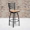 Flash Furniture Black Ladder Stool-Nat Seat, PK2 2-XU-6F8B-LADSWVL-NATW-GG - alternate 1