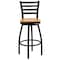 Flash Furniture Black Ladder Stool-Nat Seat, PK2 2-XU-6F8B-LADSWVL-NATW-GG - alternate 7