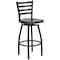 Flash Furniture Black Ladder Stool-Wal Seat, PK2 2-XU-6F8B-LADSWVL-WALW-GG - alternate 3