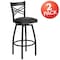 Flash Furniture Black X Swivel Stool-Blk Seat, PK2 2-XU-6F8B-XSWVL-BLKV-GG - alternate 4