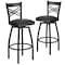 Flash Furniture Black X Swivel Stool-Blk Seat, PK2 2-XU-6F8B-XSWVL-BLKV-GG - alternate 2
