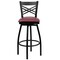 Flash Furniture Black X Swivel Stool-Burg Seat, PK2 2-XU-6F8B-XSWVL-BURV-GG - alternate 8