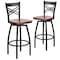 Flash Furniture Black X Swivel Stool-Chy Seat, PK2 2-XU-6F8B-XSWVL-CHYW-GG - alternate 2