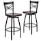 Flash Furniture Black X Swivel Stool-Mah Seat, PK2 2-XU-6F8B-XSWVL-MAHW-GG - alternate 6