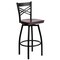 Flash Furniture Black X Swivel Stool-Mah Seat, PK2 2-XU-6F8B-XSWVL-MAHW-GG - alternate 2