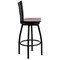 Flash Furniture Black X Swivel Stool-Mah Seat, PK2 2-XU-6F8B-XSWVL-MAHW-GG - alternate 7
