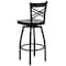 Flash Furniture Black X Swivel Stool-Mah Seat, PK2 2-XU-6F8B-XSWVL-MAHW-GG - alternate 3