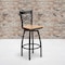 Flash Furniture Black X Swivel Stool-Nat Seat, PK2 2-XU-6F8B-XSWVL-NATW-GG - alternate 1