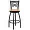 Flash Furniture Black X Swivel Stool-Nat Seat, PK2 2-XU-6F8B-XSWVL-NATW-GG - alternate 7