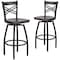 Flash Furniture Black X Swivel Stool-Wal Seat, PK2 2-XU-6F8B-XSWVL-WALW-GG - alternate 4