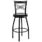 Flash Furniture Black X Swivel Stool-Wal Seat, PK2 2-XU-6F8B-XSWVL-WALW-GG - alternate 7