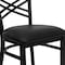 Flash Furniture Black ''X'' Back Metal Restaurant Chair, Black Vinyl Seat, PK2 2-XU-6FOBXBK-BLKV-GG - alternate 9